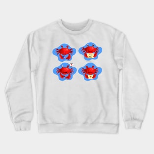 Crab Watercolor Hand Drawn Crewneck Sweatshirt